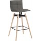 Spin Luxury Wooden Upholstered Barstool